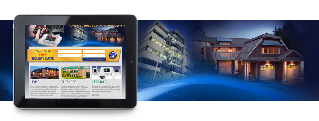 Five Alarm iPad Web Design